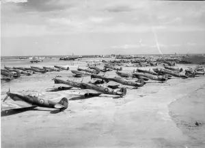 Mustang Prints: Busy airfield scene