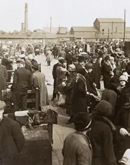 Caledonian Prints: Busy day at Caledonian Market, Islington, north London
