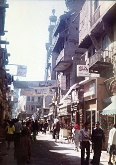 Images Dated 25th July 2016: Busy narrow street in Cairo Egypt