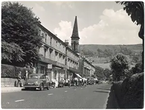 Matlock Prints: A busy scene at The Parade, Matlock Bath, Derbyshire, England. Date: 1950s