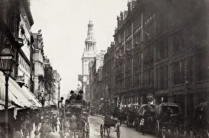 Busy street scene, Cheapside, London