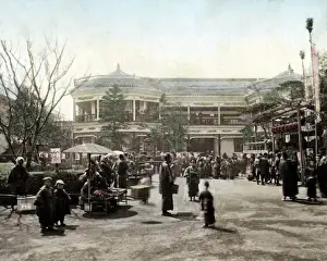 Busy street scene, Japan