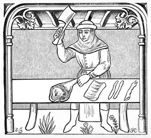 Trotter Prints: Butcher prepares meat