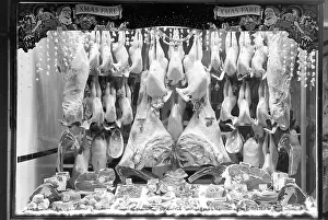 Butchers Prints: Butcher's Christmas Window display