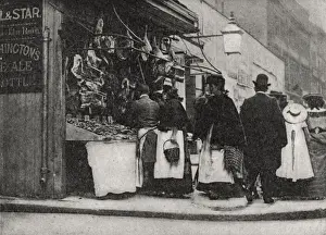 Butchers stall, East End of London