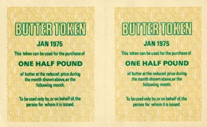 Benefits Collection: Two butter tokens in a Butter Token Book