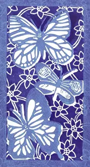 Natural History Museum Prints: Butterflies amongst the flowers