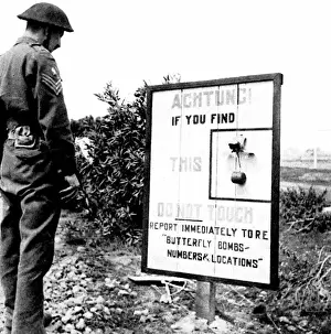 Report Prints: Butterfly Bombs Warning Notice, Italy, 1944