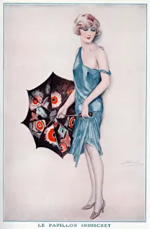 Meunier Prints: Butterfly on her shoulder by Suzanne Meunier