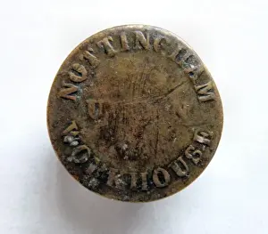 Button from Nottingham Union Workhouse
