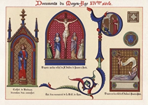 Bordeaux Gallery: Buttress decoration, crucifixion scene