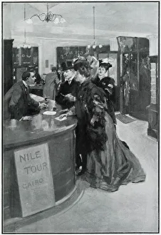 Agent Gallery: Buying travel tickets for Cooks tour to Egypt, 1908