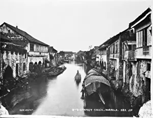 Luzon Prints: Bye Street canal, Manila, Luzon, Philippines