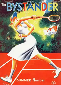 Tennis Prints: Bystander cover, Summer Number 1935