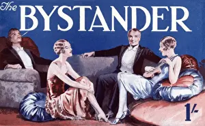Masthead Prints: Bystander masthead 1928, social gathering