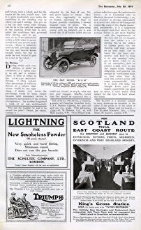 Adverts Gallery: Bystander page, travel East Coast Route, 1914