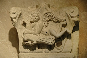 Images Dated 29th May 2007: Byzantine art. Capital decorated with relief of cupid on a p