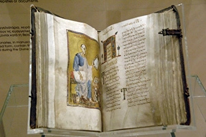 Images Dated 29th May 2007: Byzantine Art. Lectionary with Gospel passages. Greece
