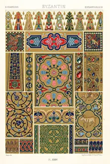 Mural Prints: Byzantine art: mosaics, filigree enamels and embroidery
