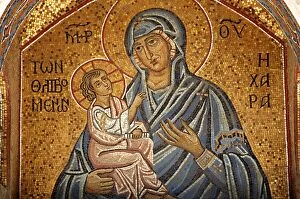 Byzantine Collection: Byzantine Art. Virgin and Child. Mosaic. Xi century a. C