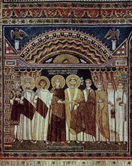 Mosaic Gallery: Byzantine Emperor Constantine IV (652-658) and his retinue