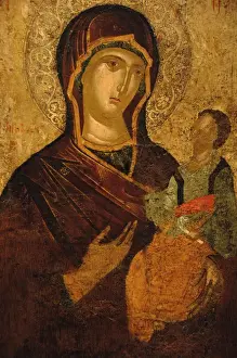 Infant Prints: Byzantine icon. Virgin of Tenderness. XV century. Greece