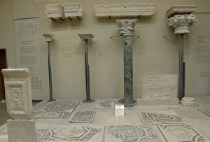 Images Dated 29th May 2007: Byzantine Museum. Room. Architectural remains. Athens. Greec