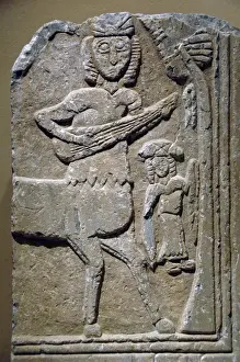 Stringed Prints: Byzantine relief. Greece. Marble with mythological represen