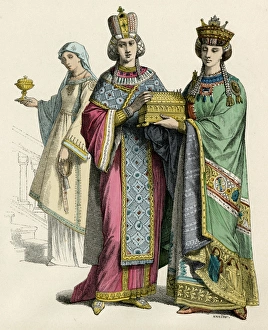 Images Dated 15th September 2015: Byzantine Women / Costume