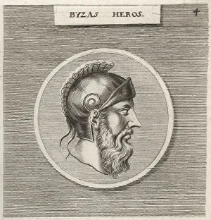 Nuremberg Prints: Byzas, mythical founder of Byzantium (Istanbul)