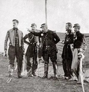c. 1855 Crimea Crimean War (Roger Fenton) - General Bosquet and staff