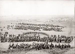 c. 1860s British army regiment camp and formation