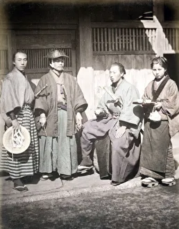 c. 1860s Japan - taking tea at a tea house, Felix Beato studio c. 1860s Japan - taking tea at a tea house, Felix Beato studio