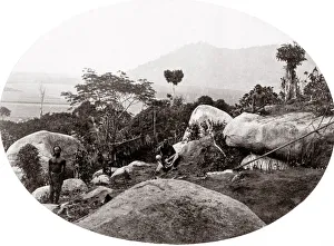 c. 1860s South East Asia - early view of Singapore