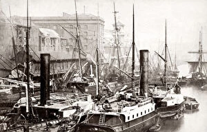 Cultural Collection: c. 1870s England London - Fresh Wharf - ships