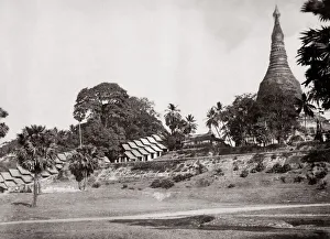 Pedestrian Prints: c. 1870s India Burma Myanmar - Shwedagon pagoda