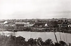 c. 1870s Indo-China Vietnam harbour Saigon Ho Chi Minh City
