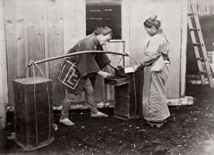 c. 1871 Japan - street vendor - from The Far East magazine