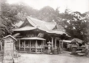 Collodion Prints: c. 1871 Japan - temple of Shimei Sama, Enoshima - from The Far East magazine