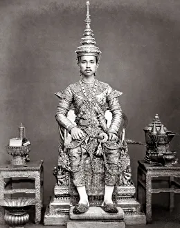 c. 1873 - Thailand Siam Chulalongkorn, King Rama V coronation