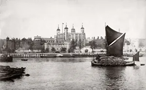 c. 1880 England - view of London - the Tower of London