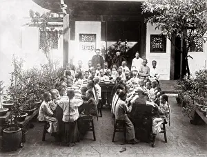 Classroom Prints: c. 1880 South East Asia - Chinese boys school Singapore