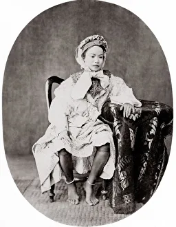 c. 1880 South East Asia - Thailand, Siam, Queen, princess, royal family member
