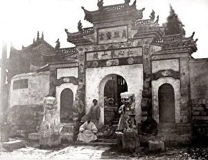 c. 1880s China - exterior view temple Hankow, Wuhan