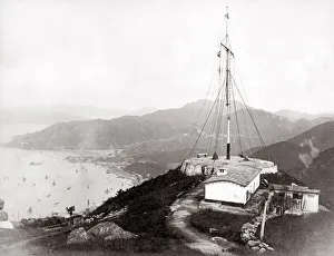 c. 1880s China - signal station, The Peak, Hong Kong