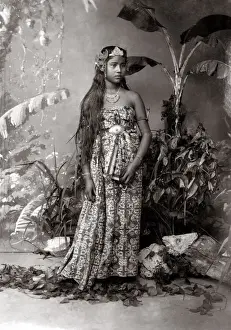 c. 1880s Dutch East Indies Indonesia - young woman