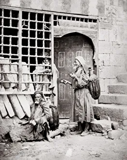 c. 1880s Egypt Cairo -water carriers porters