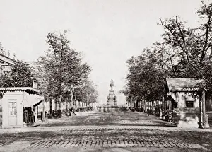 Perdestrian Prints: c. 1880s Germany Berlin - Unter Den Linden
