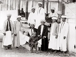 c. 1880s - group of Arab men and boys in Singapore