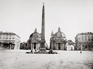 c. 1880s IIaly Rome Piazza del Popolo